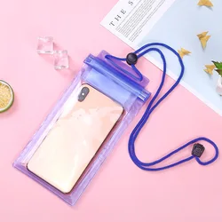 Universal Waterproof Bag for SUP Surfboards - Transparent Underwater Protective Phone Case (Deep blue)
