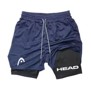 2 in 1 Compression Shorts for Head Men Gym Workout Running Shorts with Phone Pockets Athletic Quick Dry Activewear 1