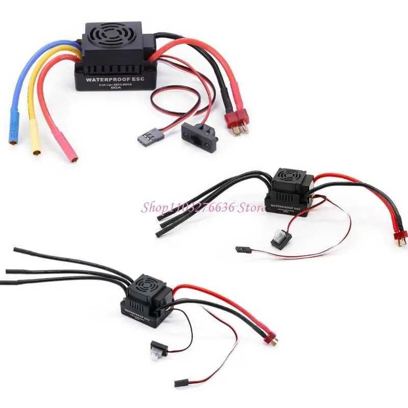 ESC Brushless 60A/80A/120A pour Voiture RC 1/8, Contrôleur de Vitesse