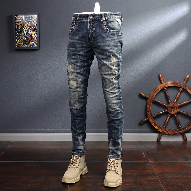 Manfinity Men Ripped Straight Leg Jeans | SHEIN IN