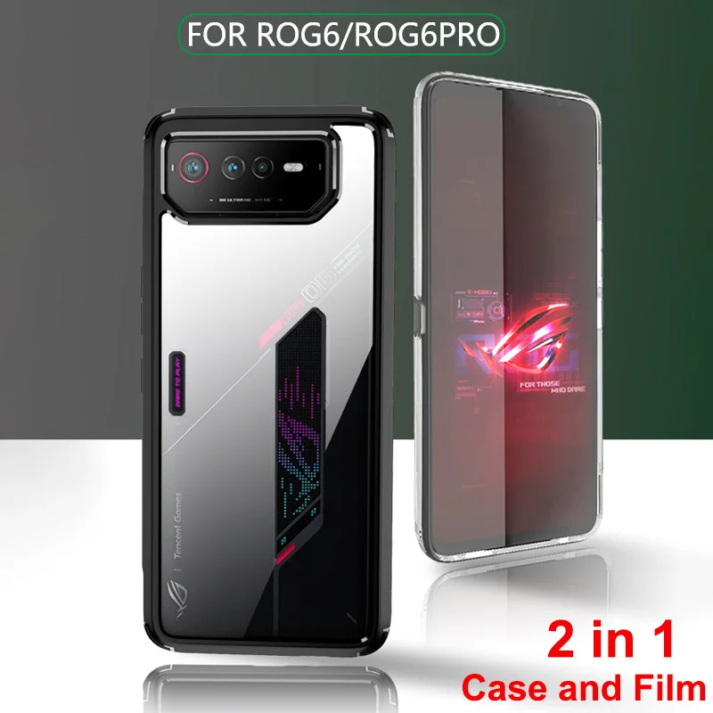 Pellicola Protettiva Per Schermo 2 In 1 Per Asus Rog Phone 6 Pro Case Rog6 Rog6Pro Cover Posteriore Rigida Per Asus Rog Phone 6 6Pro Shell