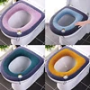 Warm Toilet Seat Cover Mat Bathroom Toilet Pad Cushion with Handle Thicker Soft Washable Closestool Warmer Accessories 1