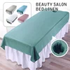 Beauty Salon Spa Bed Sheet Massage Treatment Bedspread Solid Color Cotton Soft Comfort Breathable Club Spa Bed Cover With Hole  2