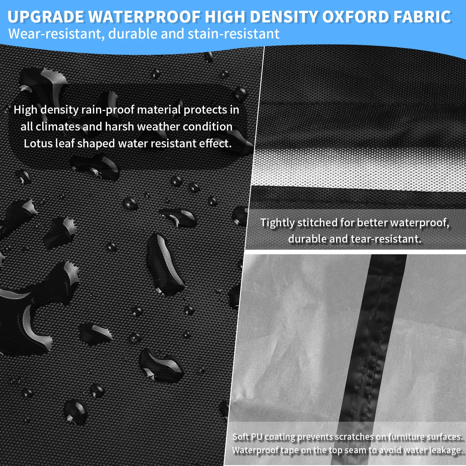 Premium Waterproof Outdoor Furniture Cover for L-Shaped Sectional Sofa – Durable Dustproof Protection for Garden Patio Sets