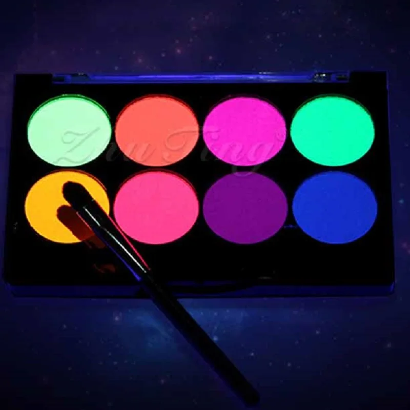 UV Body Paint 8 Color Body Paint For Skin Body Face Paint Makeup Palette  Glowing Effects Face Painting Palette For Art Theater - AliExpress