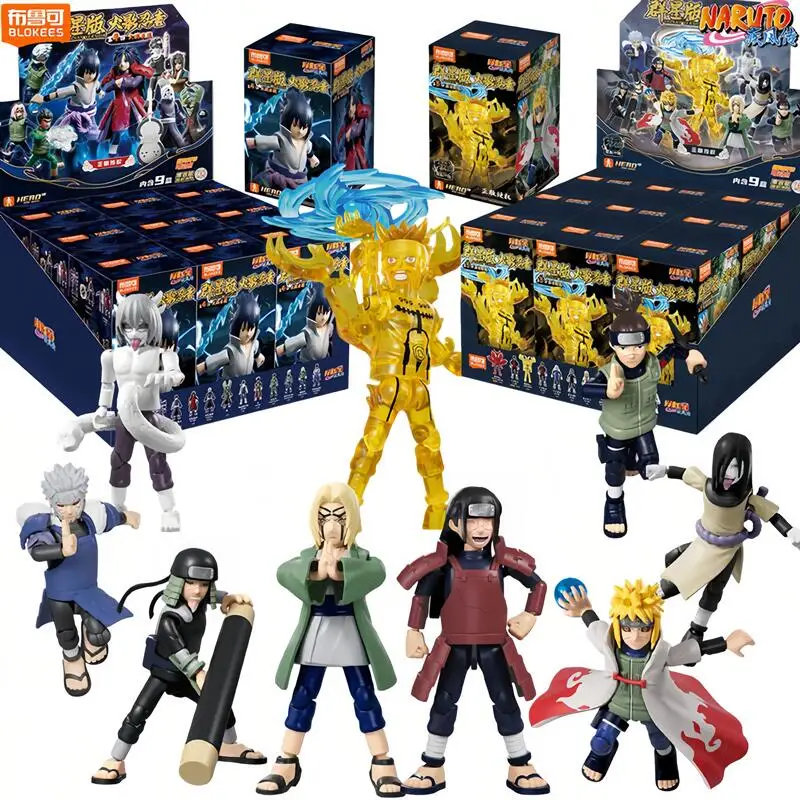 Blokees Naruto Shippuden Galaxy Version 05 Ninja Era Bausteine Figur, Hashirama Minato Sammlerstück Anime Action-Modell Geschenk