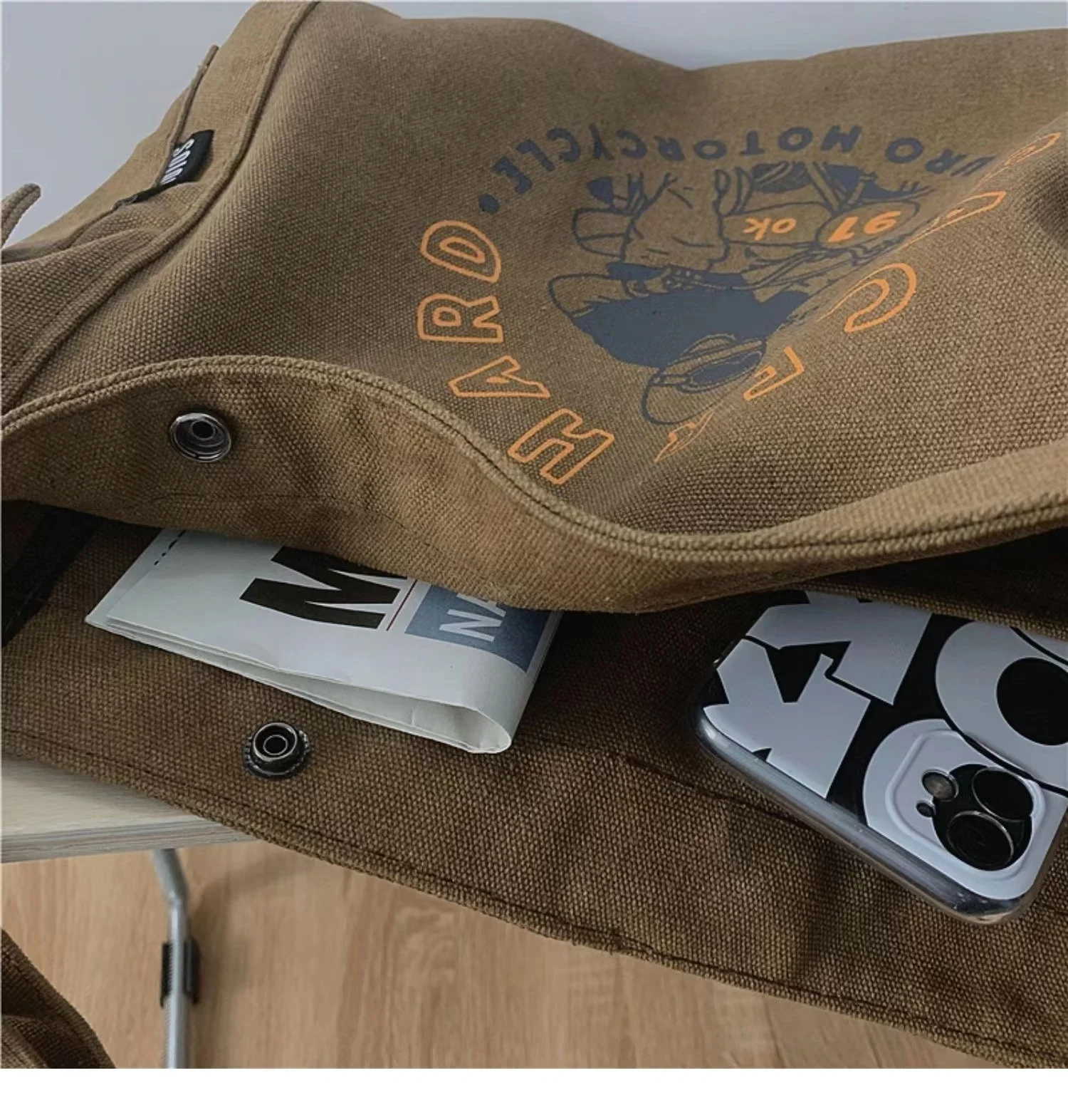 Men's And Women's Vintage Crossbody Bag Large Capacity Messenger Bag Student Bag High Quality Canvas Travel Outdoor Shopping Bag