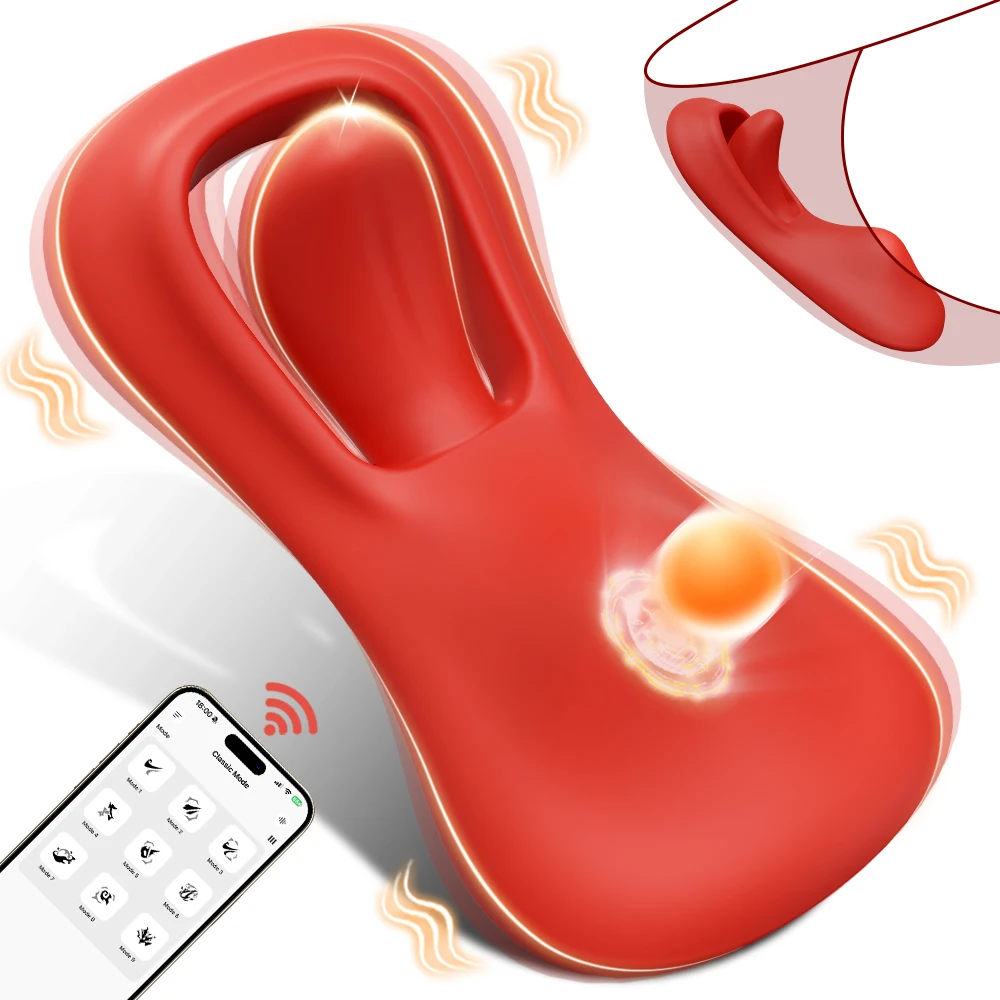 Wearable Vibrator Sex Toys for Women APP Control VibratorTongue-Shaped Mini Vibrators Adult Toys Panties Clitoral Stimulator