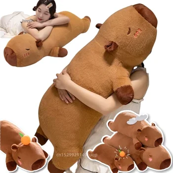 60–100cm Kawaii Capybara Plush Pillow – Giant Lying Doll 1