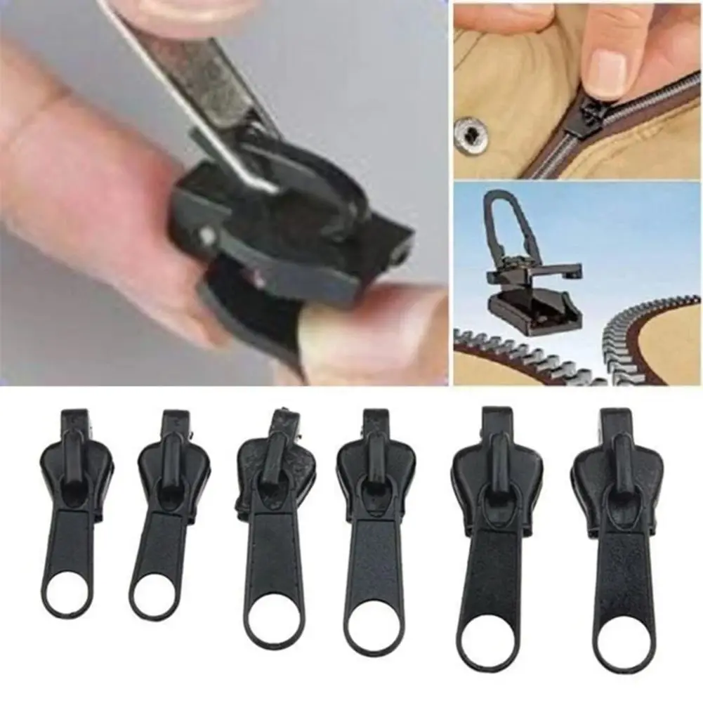 6pcs Instant Fix Zipper Repair Kit Replacement Zip Slider Teeth Rescue