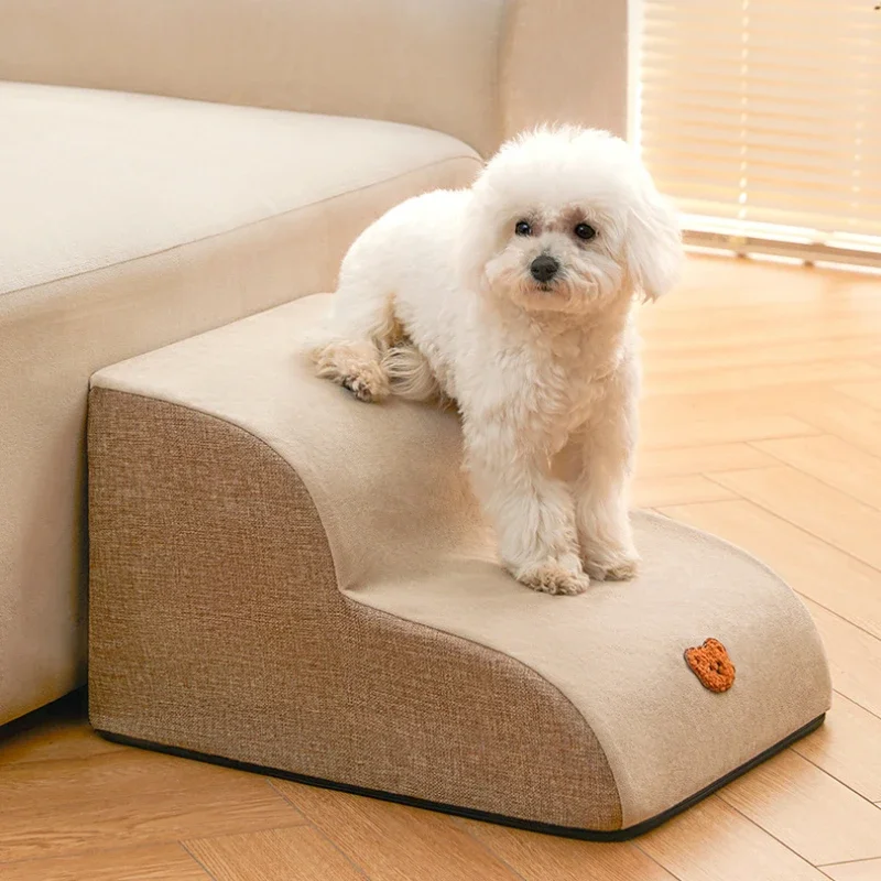 Pet Ramp Stairs 2/3 Steps Memory Foam Dog Sofa Stairs for Small Dog Cat Anti-slip Puppy Ramps