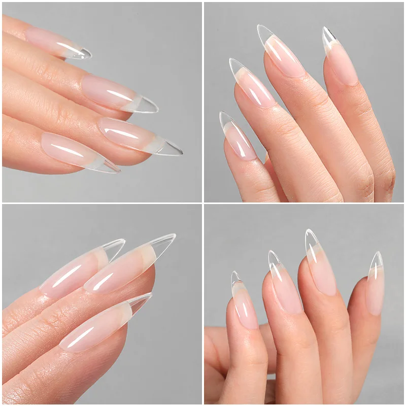 Description Picture 2 of item100pcs Acrylic Nails Fake Capsule Short Almond Coffin Square Artificial Nail Extension Soft Gel Tips Accessories Tools