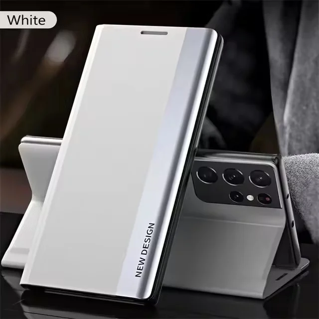 Elegant Leather Plating Magnetic Stand Flip Phone Case