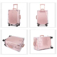 1PC PVC Luggage Cover Transparent For Travel Protective Luggage Case With Handle Dustproof Waterproof Practical Design 6