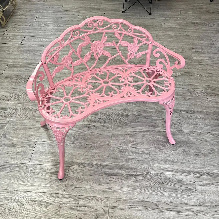 Rose Aluminum Garden Bench 1