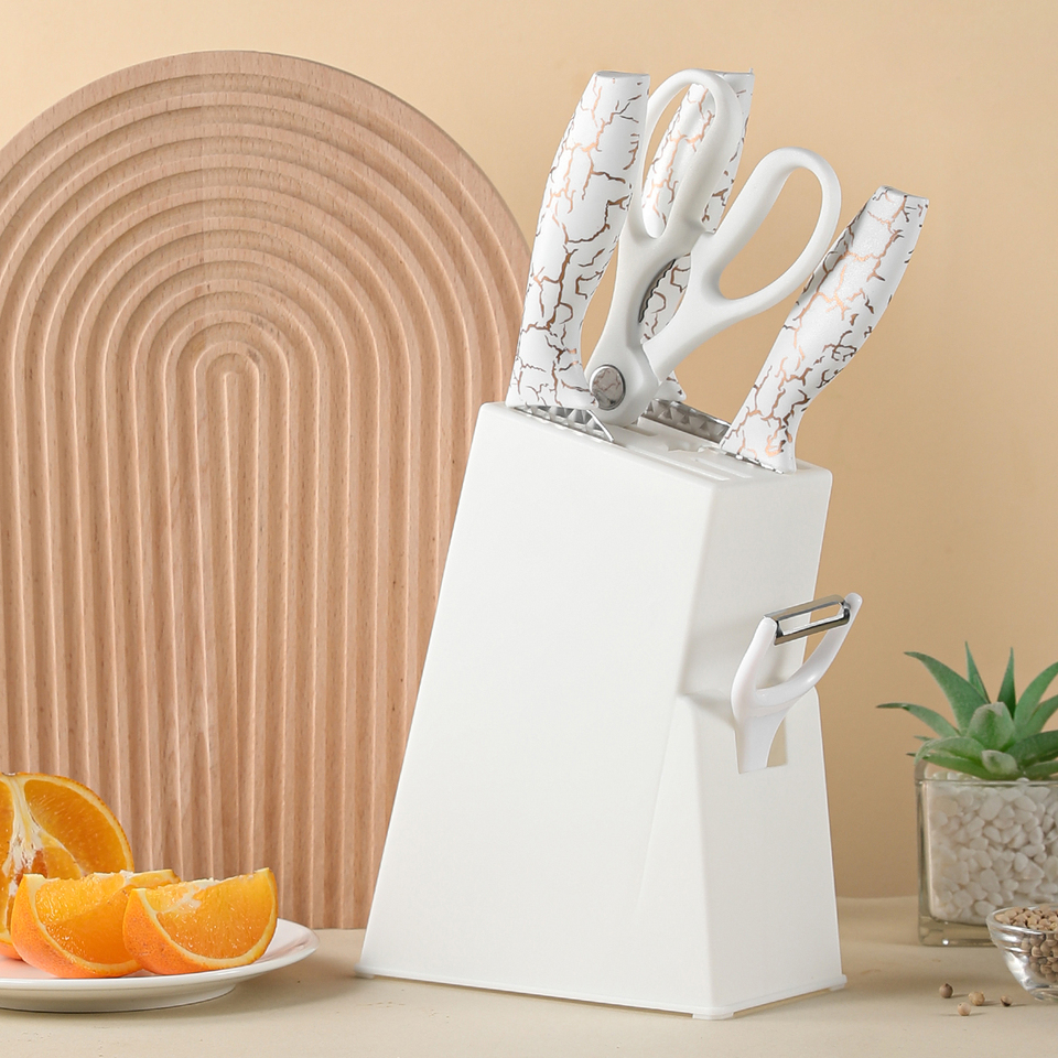 6pcs Kitchen knife set, high-grade steel knife set gift knife stainless steel kitchen utensils household multi-functional knives