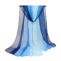 160*50cm Gradient Fashion Chiffon Scarf Women's Long Wraps and Shawls Lady Spring Autumn Scarves Bandana Hijab Stoles 2