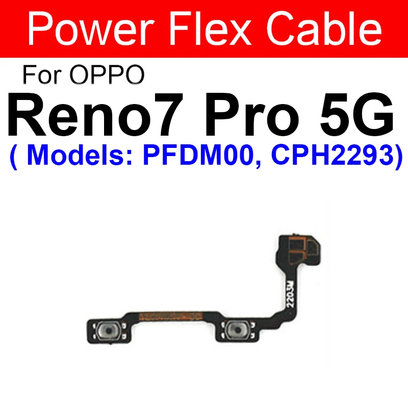 Bouton Power/Volume Pour OPPO Reno 7 4G / Reno 8 4G – Neuf, Multicouleur