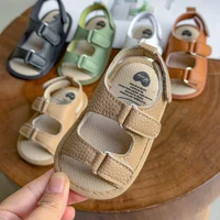 Baby Boys Girls Summer Sandals Closed-Toe Infant Soft Rubber Sole Outdoor Shoes for Toddler First Walkers 2