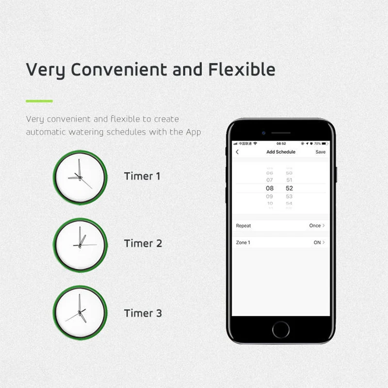 Tuya WiFi Smart Voice Irrigation Controller Irrigation System Solenoid Valve Watering Timer For Google Home, Alexa