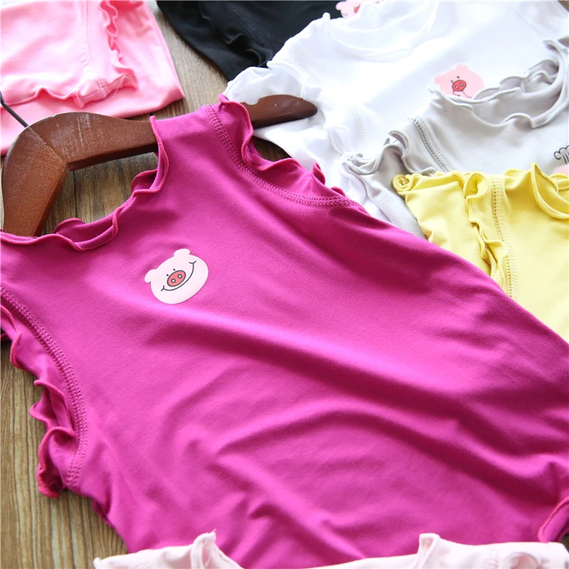Girls Tank Tops Girls 1-7 Years Old Knitted Vest Comfortable Modal Fabric Children's Summer Cool Top Sleeveless Kids Cute Home Halter Clothes girls tank tops