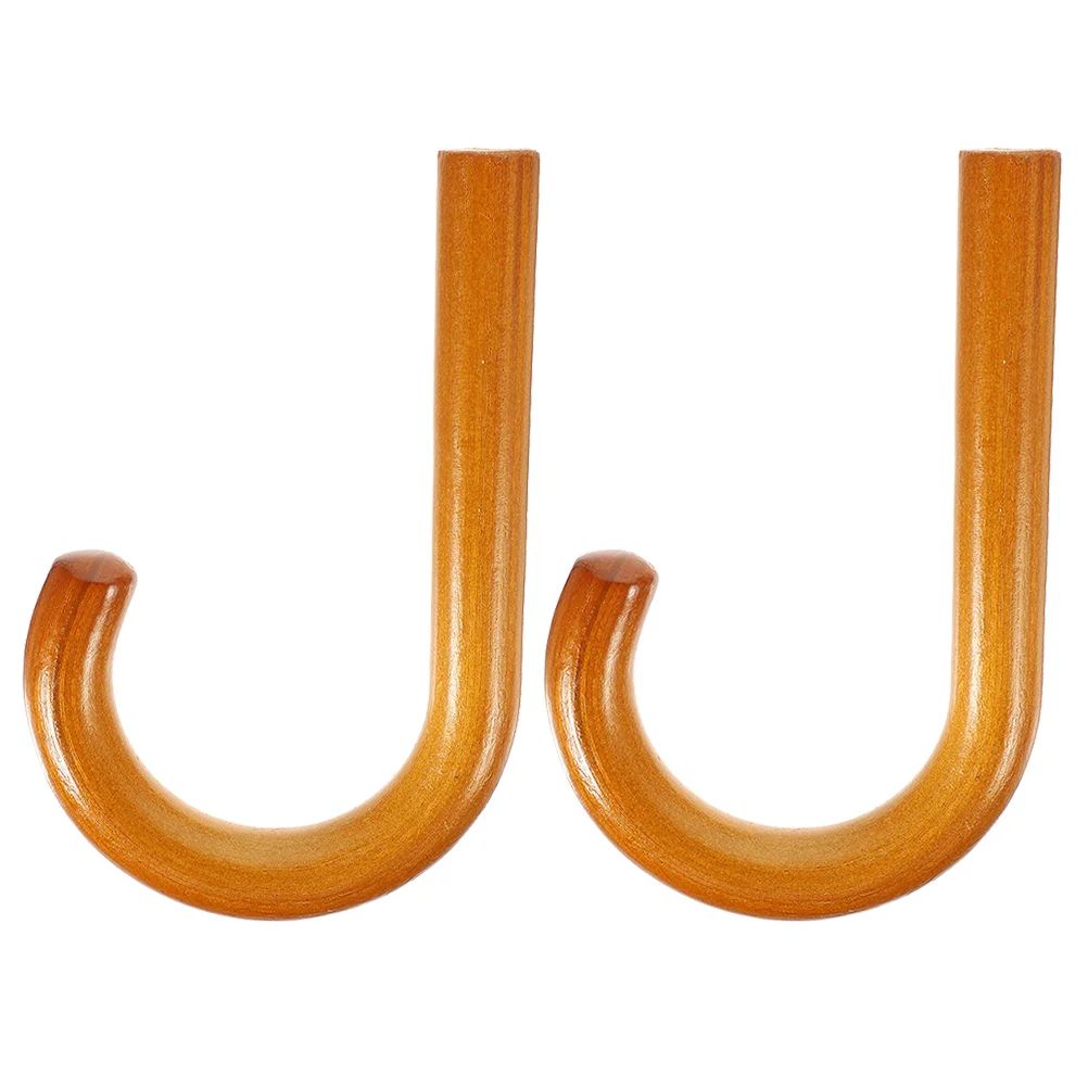 

2 Pcs Handle Replaceable Handles Umbrella Sun Sturdy Wood Grip Long Daily Use UV