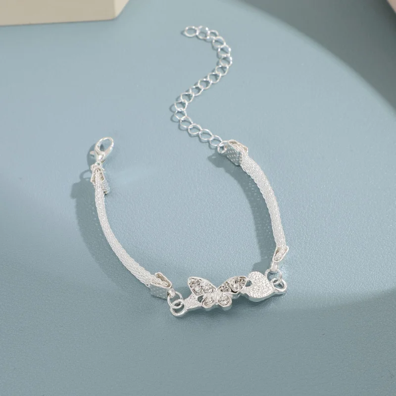 Rhinestone Infinity Bracelet Men's Women's Anklets Jewelry 8 Number Pendant Charm Blange Couple Bracelets for Lover Friend