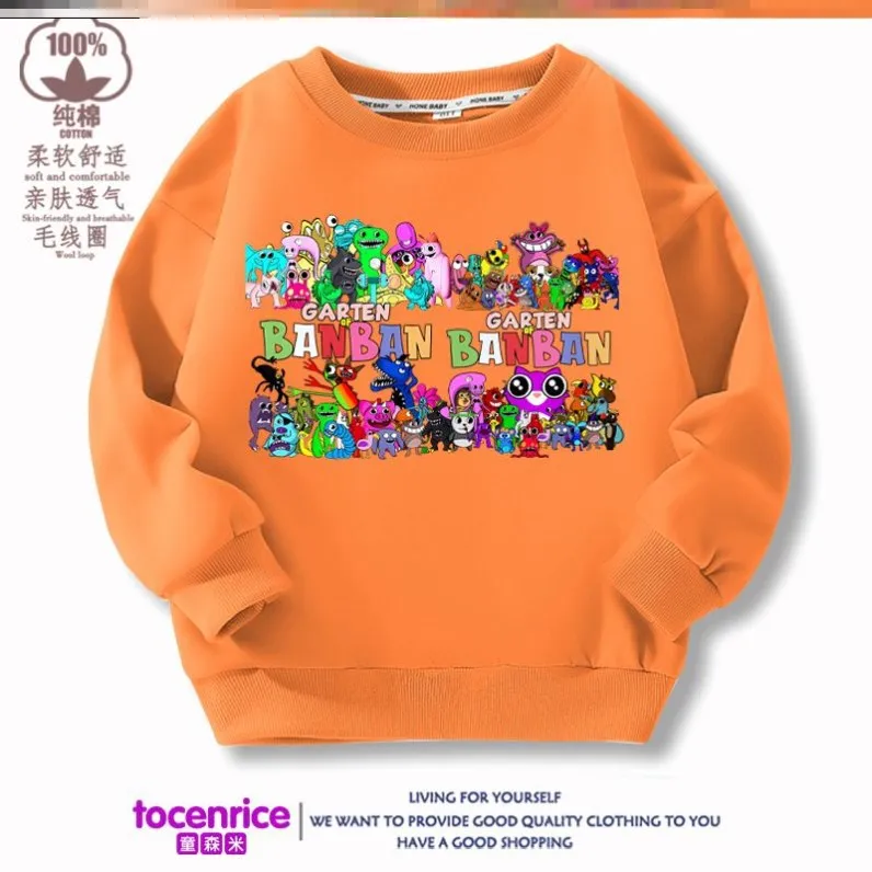

Garten of Banban New Pure Cotton Sweatshirt Clothes Cartoon Game Children's Long-sleeved Spring and Autumn Jacket