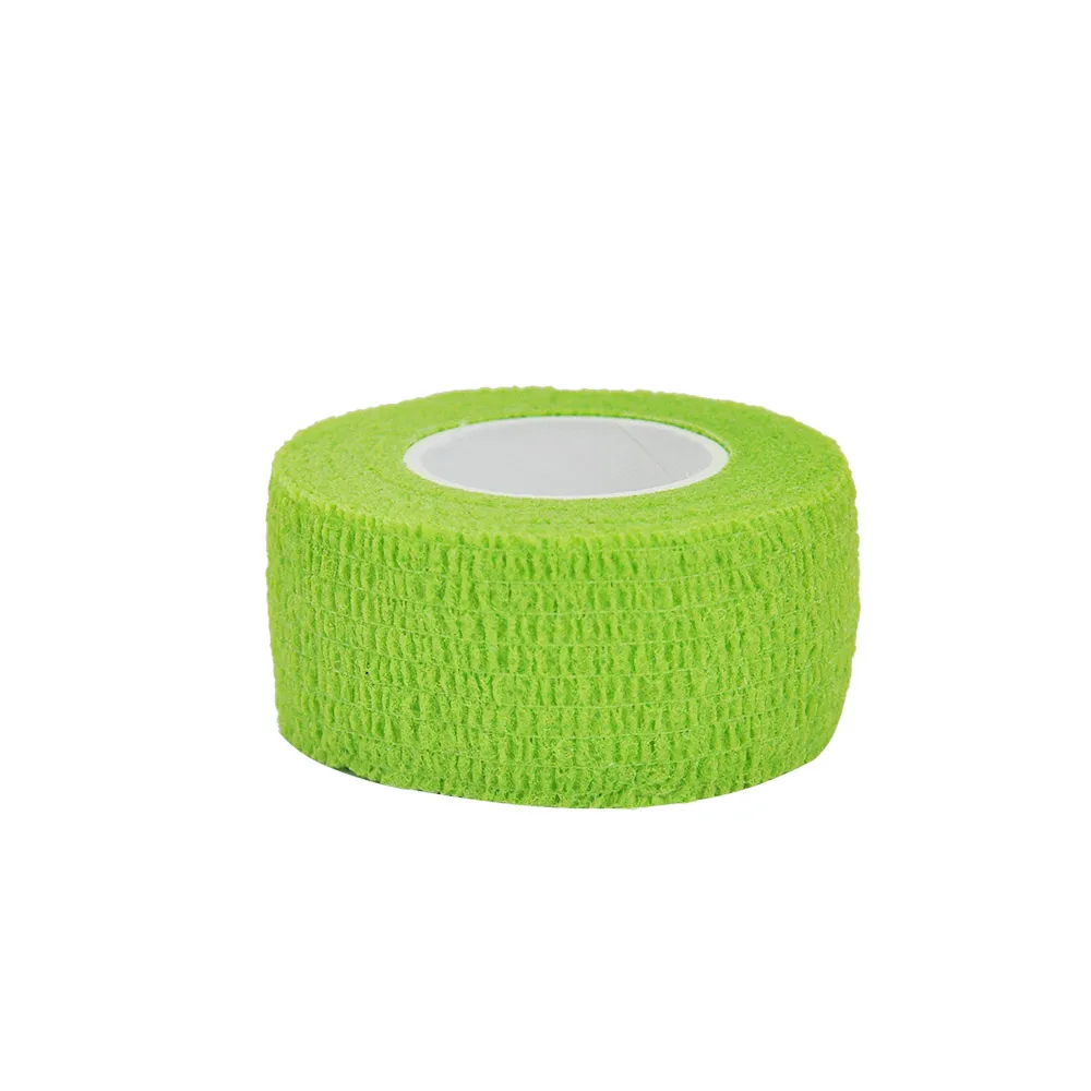 Waterproof Medical Therapy Self Adhesive Bandage Muscle Tape Finger Joints Wrap First Aid Kit Pet Elastic Grass green
