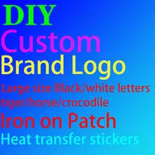 Luxury Letters Brand Logo Patches on Clothes Brand Tiger Horse Iron-on Transfers for Clothing Thermoadhesive Stickers Appliques