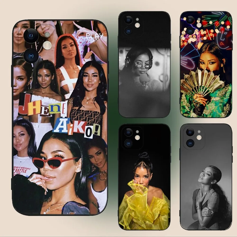 Чехол для телефона J-Jhene A-Aiko для iPhone 15,14,13,12,11,Plus,Pro Max,XS,X,XR,SE,Mini,8,7 мягкий силиконовый черный чехол