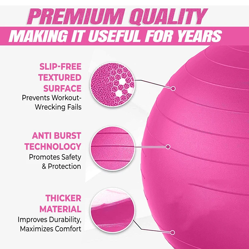 65cm Gym Yoga Balls Repair Fitness Sport Massage Fitball Exercise Pilates Equipment Workout Balance Ball Gymnastics Equipment