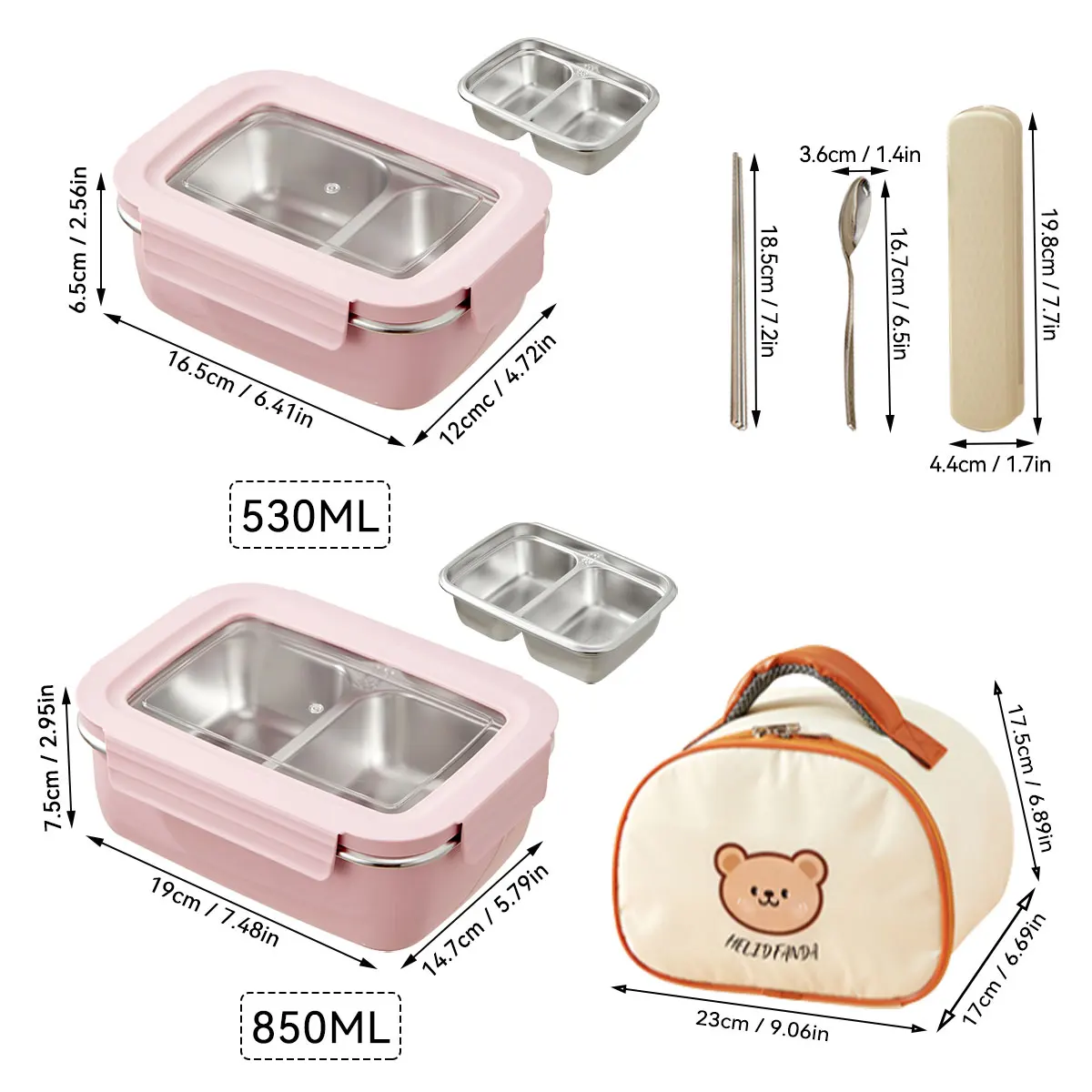 Pink 1380ml Set