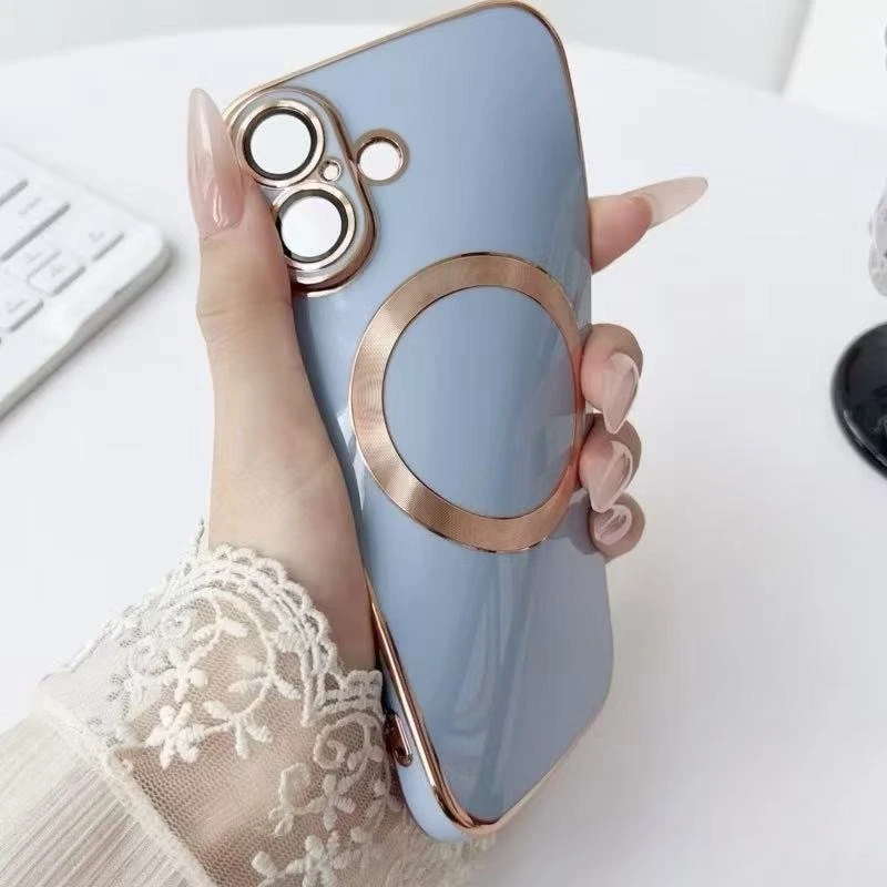 Luxury Plating Magnetic Phone Case with MagSafe Compatibility