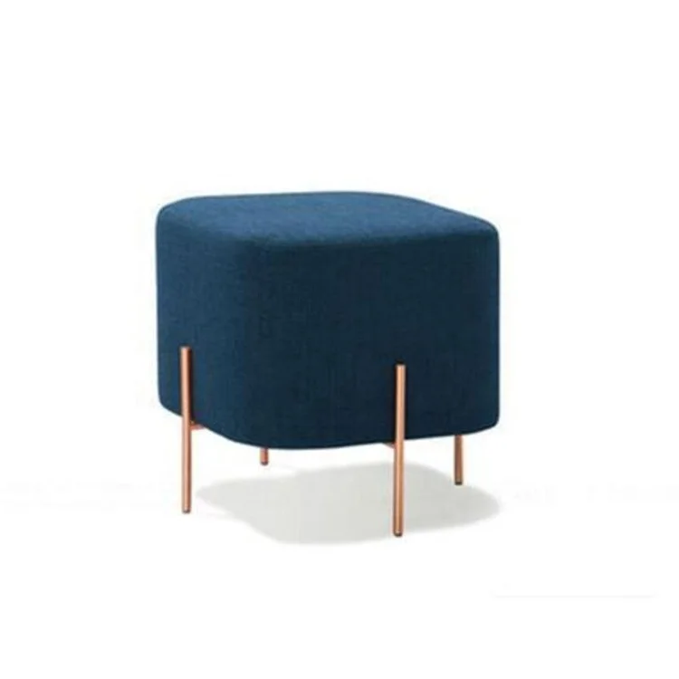 

Designer New Fancy Colorful 4 Legged Round Ottoman Velvet Ottoman Bench Stool