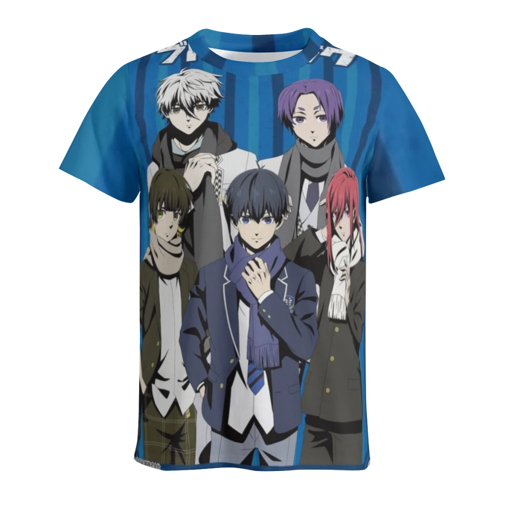thumbnail image 1 of Camiseta de manga corta con cuello redondo y nueva marca de verano Blue Lock para hombre, 1 of 5