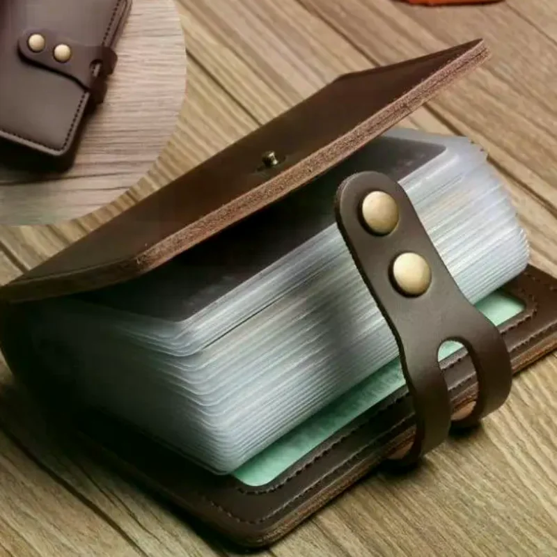 Fashion PU Leather Men 30 Bits Card Case Business Card Holder Credit Passport Card Bag ID Passport Card Wallet