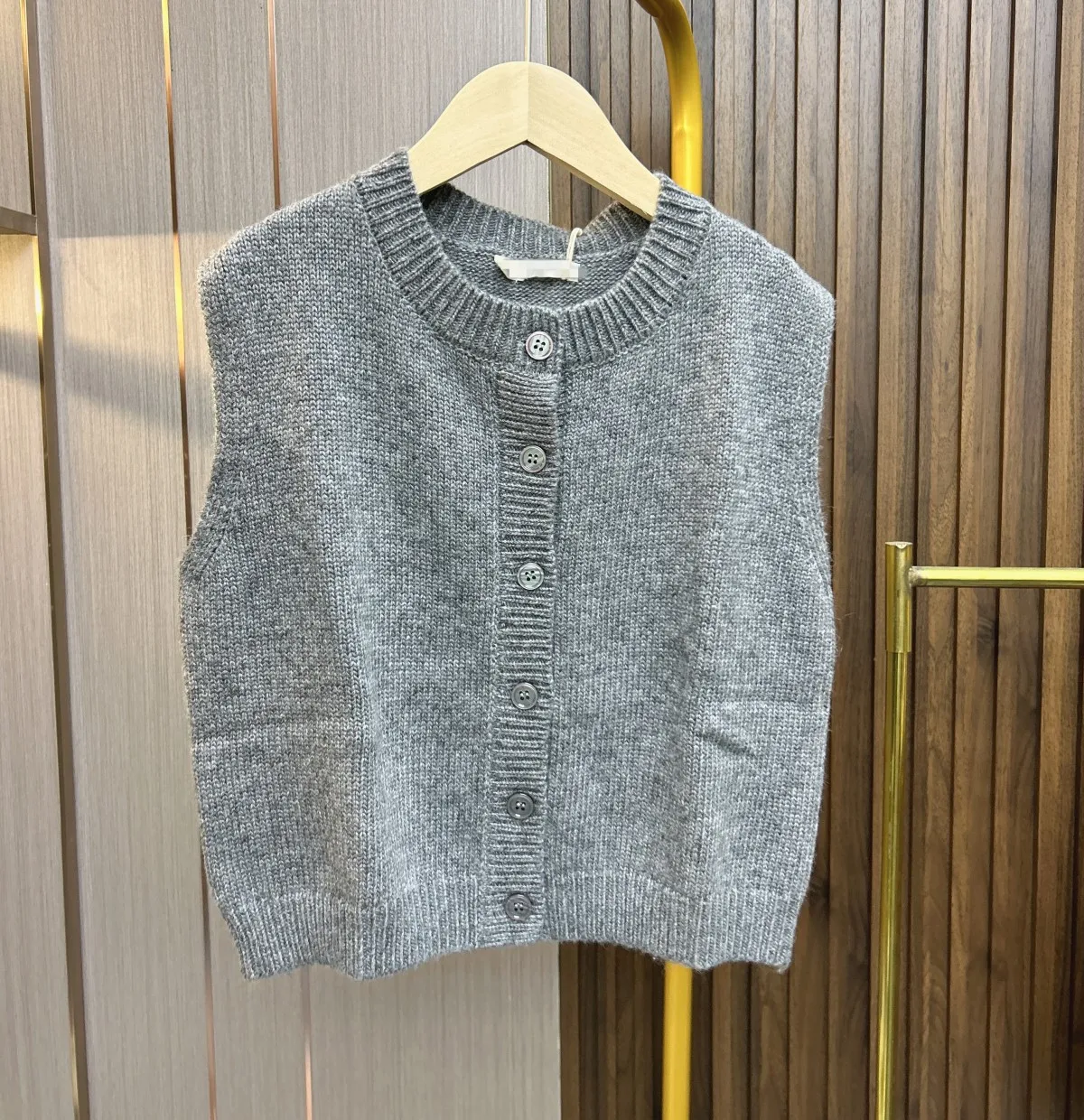 2025 Autumn and Spring New Style Children clothes Fashion and Simple Solid Color Comfortable Kids Sweater Vest
