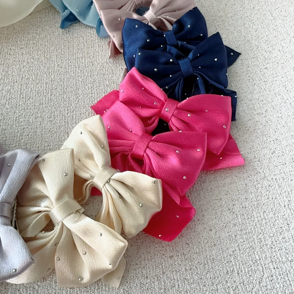 2Pcs Starry Dots Red Velvet Bow Hair Pins Hair Clips Kids Girls Fashion  Christmas Barrettes Ponytail Holder Headwear Accessories - AliExpress, image size:960x960