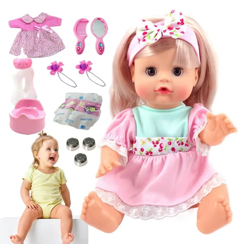 

Pretend Doll Set Nursing Pretend Doll Toy In 12inch Toddler Size Kids Developmental Toys For Kindergarten Party Playground Early