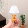 1:12 Dollhouse Miniature LED Light Cute Bear Table Lamp Home Lighting Model Furniture Decor Toy Doll House Accessories 2