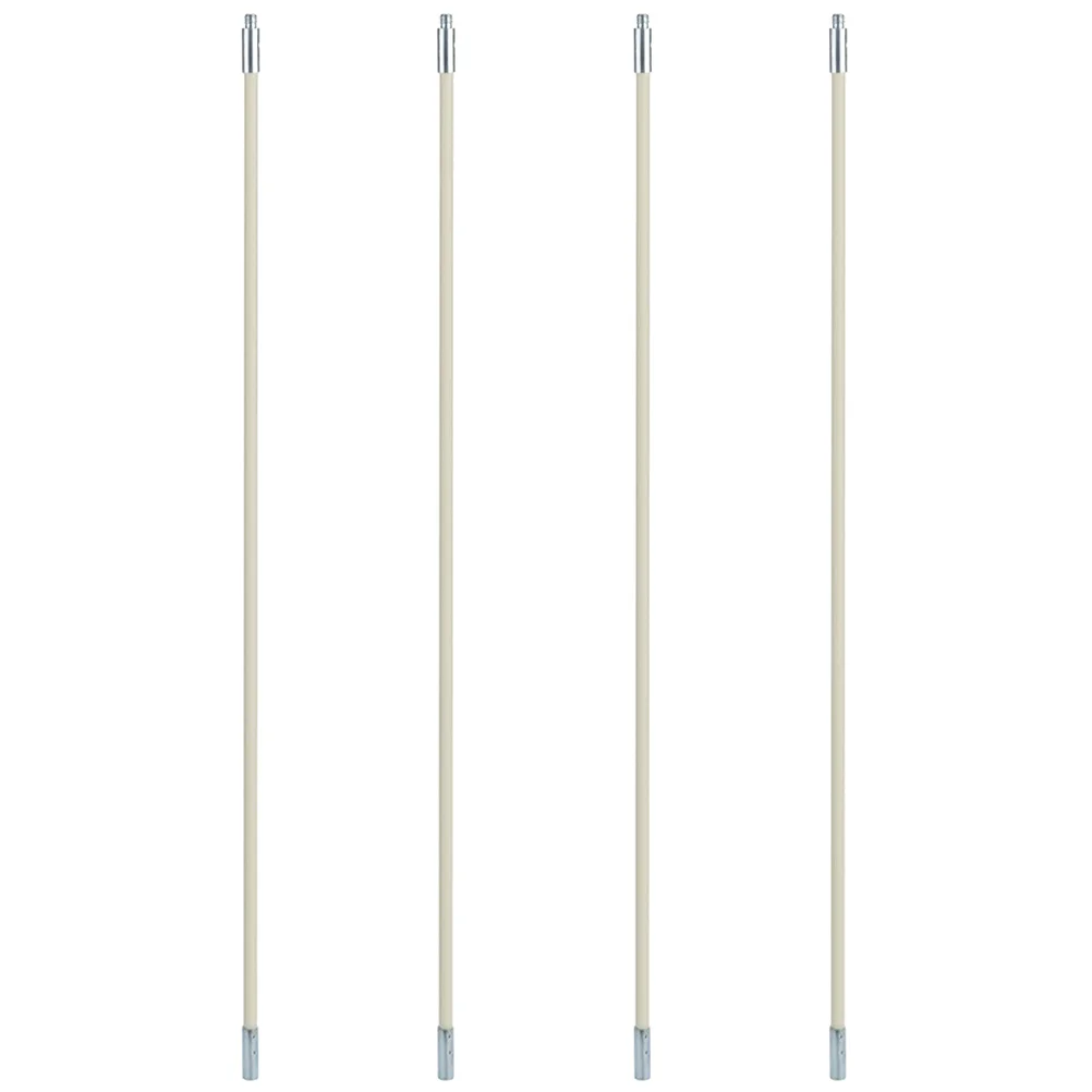 

4 Pcs Kitchen Accessory Fireplace Clean Brush Rods Bar Multi-function Bars Duct Cleaning White Dryer Vent Tool