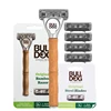 Schick BULLDOG Razor Blades Suitable For Quattro Titanium Razor And Blades Men Hair Shaving Bamboo Handle 1