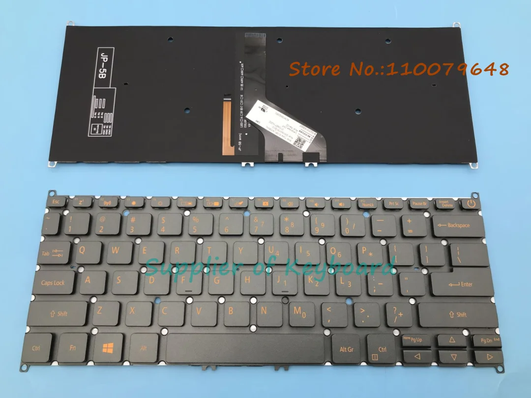 Teclado Inglês para Acer Swift Sf51453t Sf514-54g Sf514-54t Sf514-54gt N19h5 Series Branco Preto Prata Ouro Retroiluminado Novo - Imagem 5