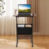 Portable Laptop Desk Rolling Computer Stand with Adjustable Height     3