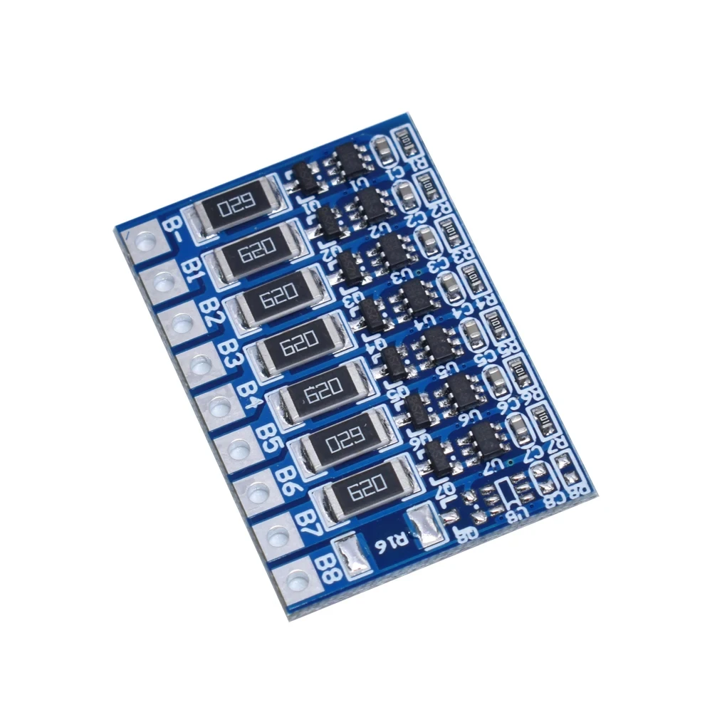 6S 7S 8S 3S 4S 5S 21V 4.2V Scheda di protezione funzione di bilanciamento 68mA 5S Li-ion Lipo Batteria al litio 18650 batterie bilanciate - immagine 5