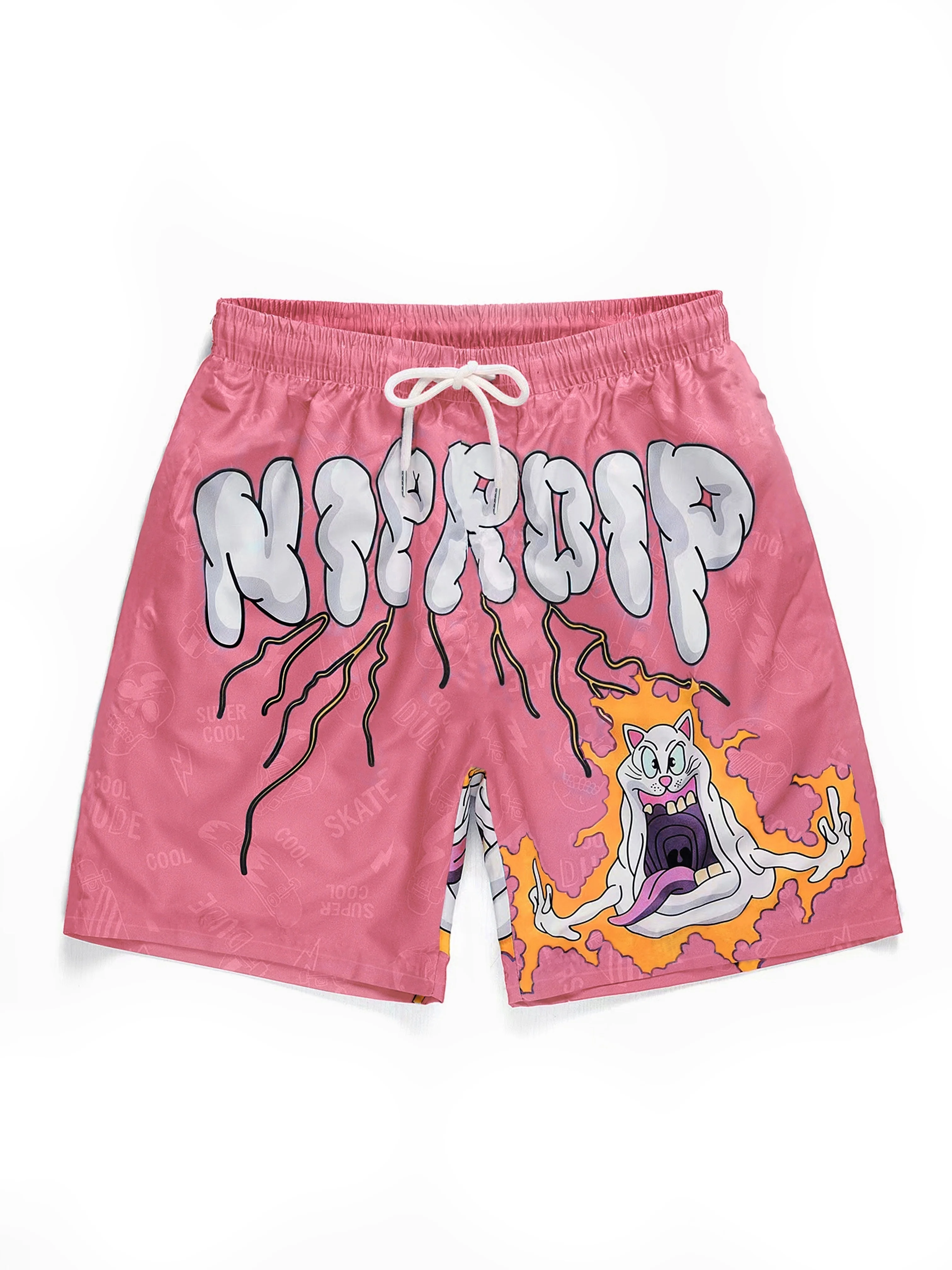 Street Life Summer Casual Shorts Men Women Kids Shorts Fashion Graphic Letter Printed Breathable Quick-Drying Oversized