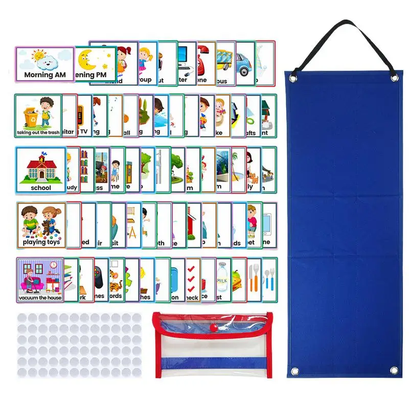 

Daily Visual Schedule For Kids Kids Daily Routine Cards Home Chore Chart For Toddlers Visual Wall Planner For Breakfast Lunch