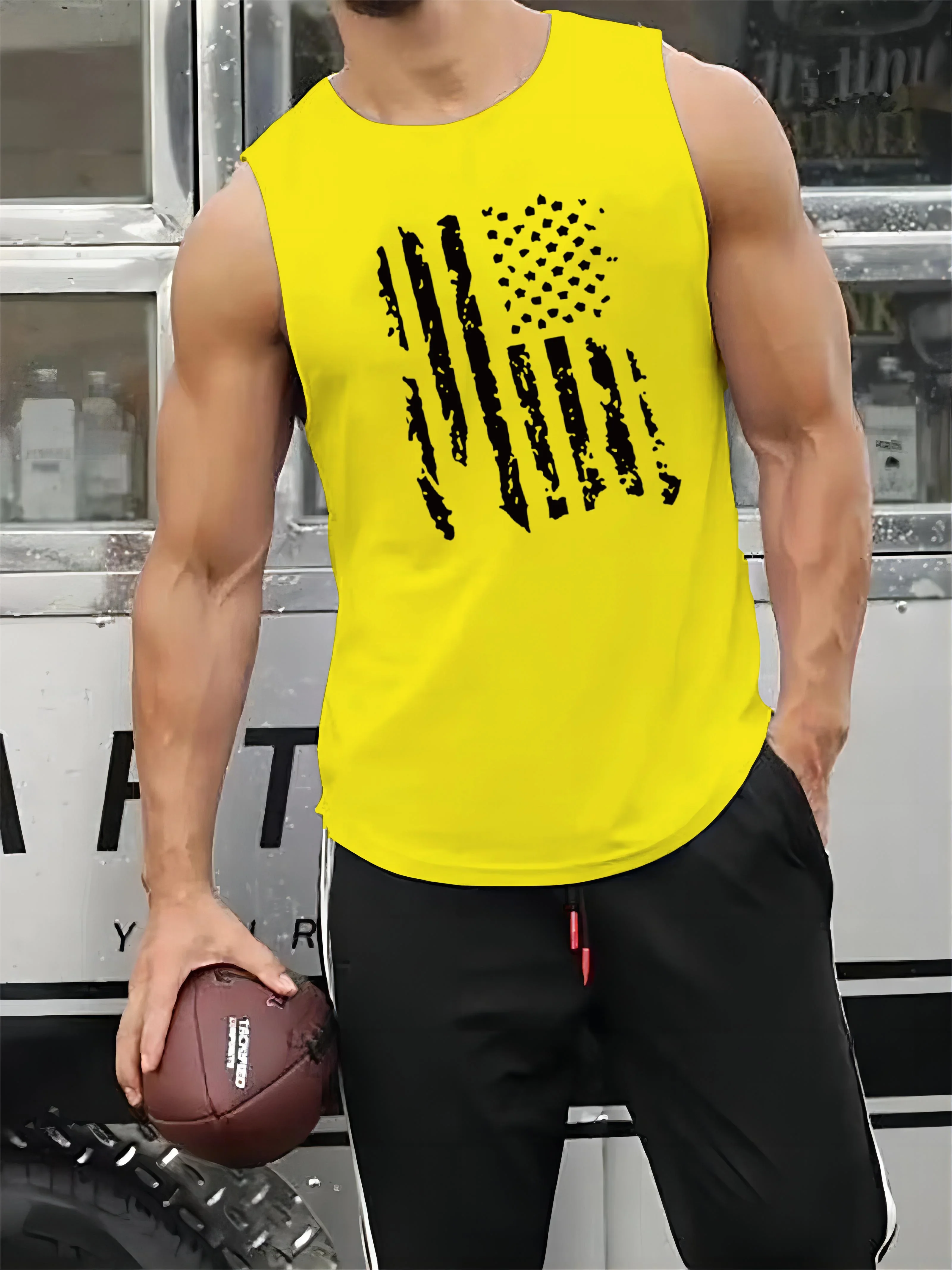 thumbnail image 1 of Ropa deportiva de gimnasio para hombre, camiseta sin mangas con estampado Y2k, camiseta de baloncesto transpirable sin mangas para exteriores, verano, secado rápido, moda, ocio, FNAF, 1 of 5