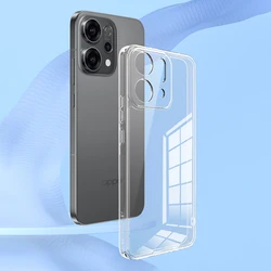 Premium Crystal Clear Soft Silicone Phone Case with Camera Protection for OPPO Reno14 (Clear)